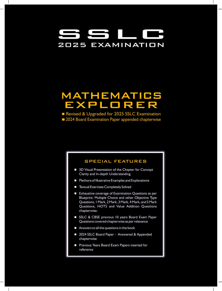 Zen SSLC Mathematics Explorer Book 2025